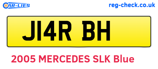 J14RBH are the vehicle registration plates.