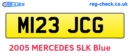 M123JCG are the vehicle registration plates.
