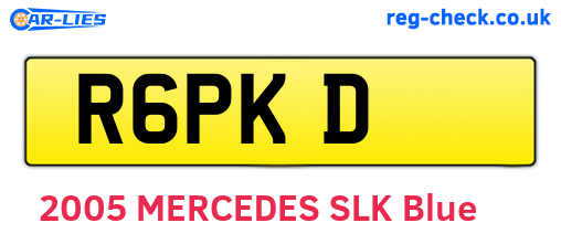 R6PKD are the vehicle registration plates.
