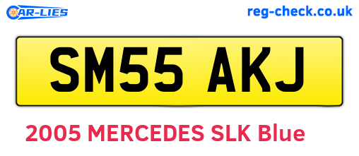 SM55AKJ are the vehicle registration plates.