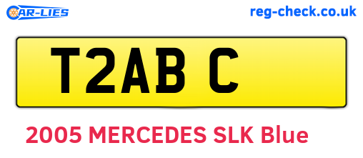 T2ABC are the vehicle registration plates.
