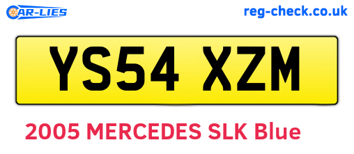 YS54XZM are the vehicle registration plates.