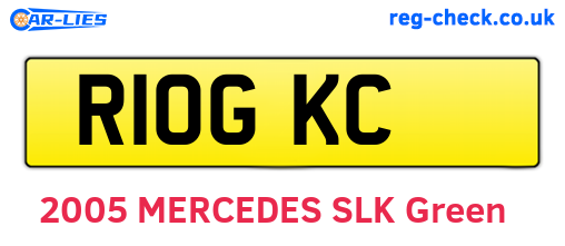 R10GKC are the vehicle registration plates.