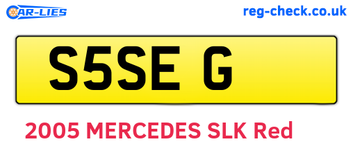 S5SEG are the vehicle registration plates.