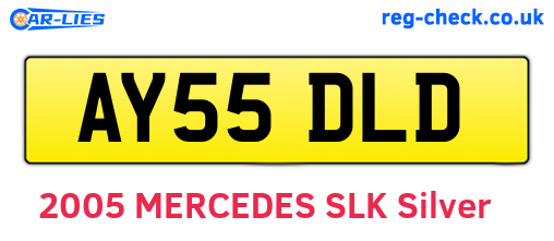 AY55DLD are the vehicle registration plates.