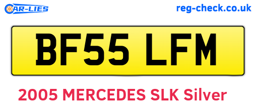 BF55LFM are the vehicle registration plates.