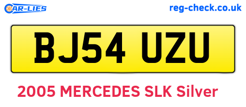 BJ54UZU are the vehicle registration plates.