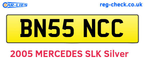 BN55NCC are the vehicle registration plates.