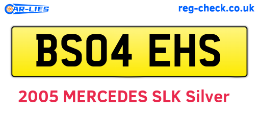 BS04EHS are the vehicle registration plates.