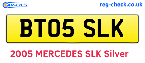 BT05SLK are the vehicle registration plates.