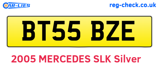 BT55BZE are the vehicle registration plates.