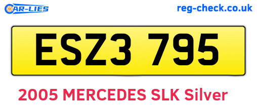 ESZ3795 are the vehicle registration plates.