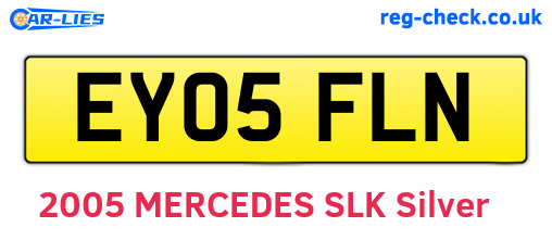 EY05FLN are the vehicle registration plates.