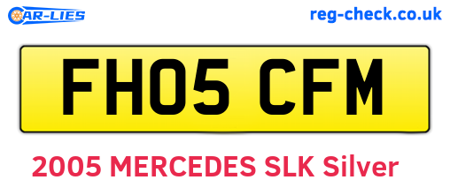 FH05CFM are the vehicle registration plates.