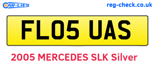 FL05UAS are the vehicle registration plates.