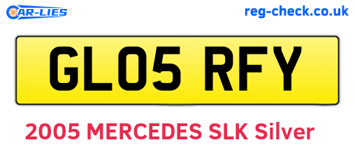 GL05RFY are the vehicle registration plates.