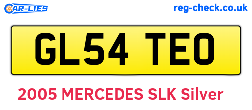 GL54TEO are the vehicle registration plates.