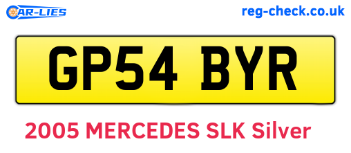 GP54BYR are the vehicle registration plates.