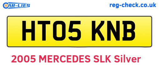 HT05KNB are the vehicle registration plates.
