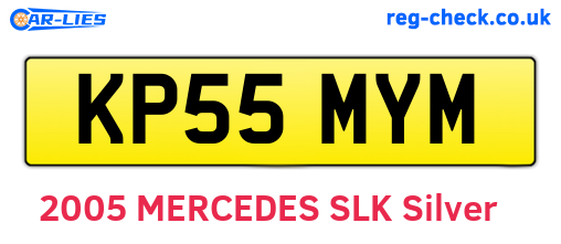 KP55MYM are the vehicle registration plates.