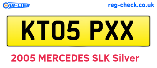 KT05PXX are the vehicle registration plates.