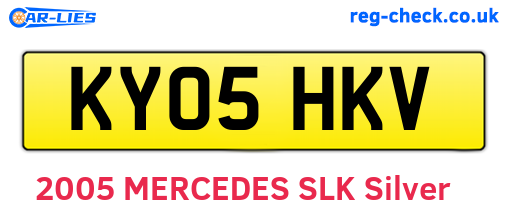 KY05HKV are the vehicle registration plates.