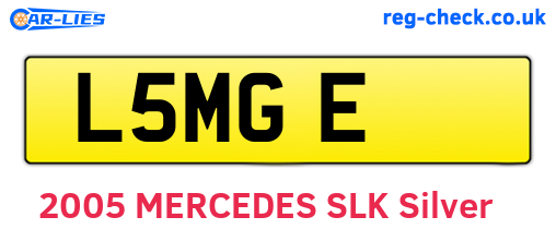 L5MGE are the vehicle registration plates.