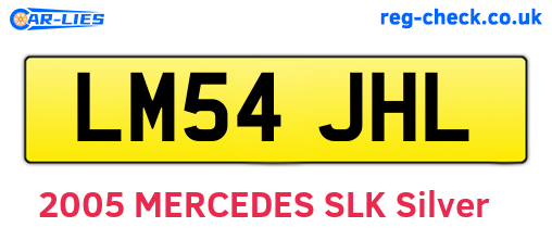 LM54JHL are the vehicle registration plates.
