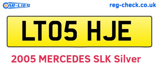 LT05HJE are the vehicle registration plates.