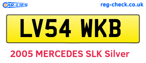 LV54WKB are the vehicle registration plates.