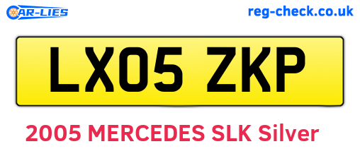LX05ZKP are the vehicle registration plates.