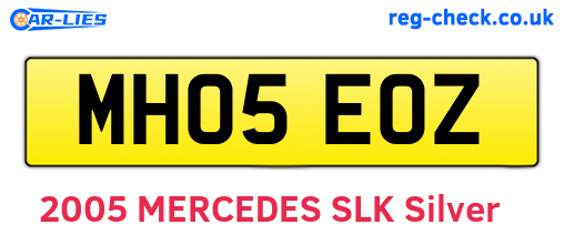 MH05EOZ are the vehicle registration plates.