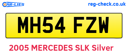 MH54FZW are the vehicle registration plates.
