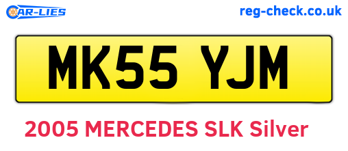 MK55YJM are the vehicle registration plates.