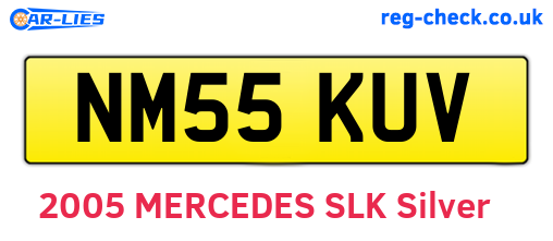 NM55KUV are the vehicle registration plates.