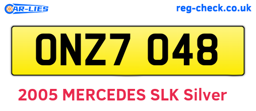 ONZ7048 are the vehicle registration plates.
