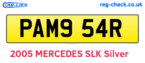 PAM954R are the vehicle registration plates.