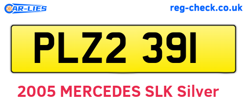 PLZ2391 are the vehicle registration plates.