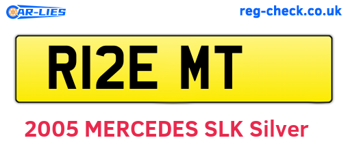 R12EMT are the vehicle registration plates.
