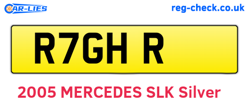 R7GHR are the vehicle registration plates.