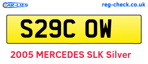 S29COW are the vehicle registration plates.