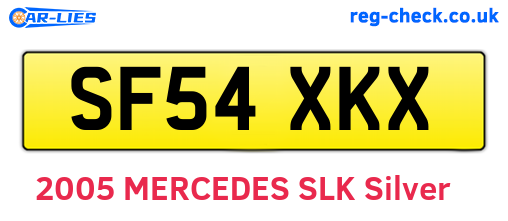 SF54XKX are the vehicle registration plates.