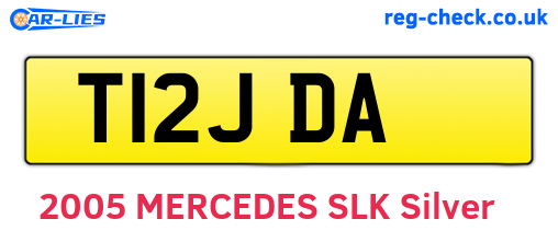 T12JDA are the vehicle registration plates.