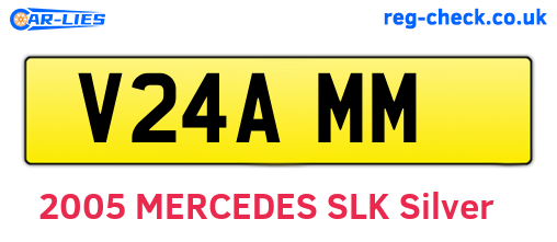 V24AMM are the vehicle registration plates.