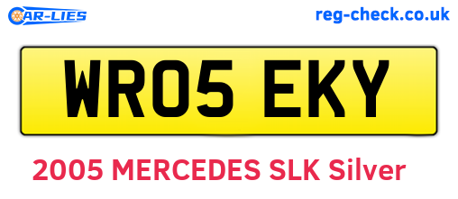 WR05EKY are the vehicle registration plates.