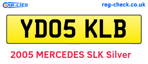 YD05KLB are the vehicle registration plates.
