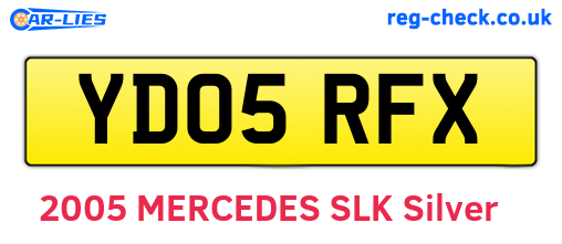 YD05RFX are the vehicle registration plates.