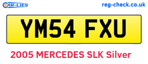 YM54FXU are the vehicle registration plates.