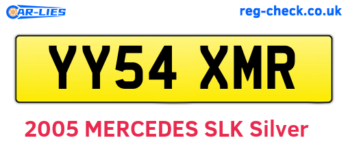 YY54XMR are the vehicle registration plates.