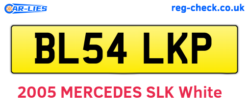 BL54LKP are the vehicle registration plates.